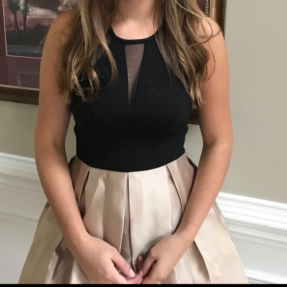 Black and gold dress